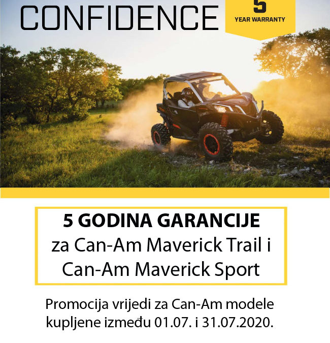 ENJOY THE CONFIDENCE! – Velika BRP promocija: 5 godina garancije za Maverick Trail i Maverick Sport