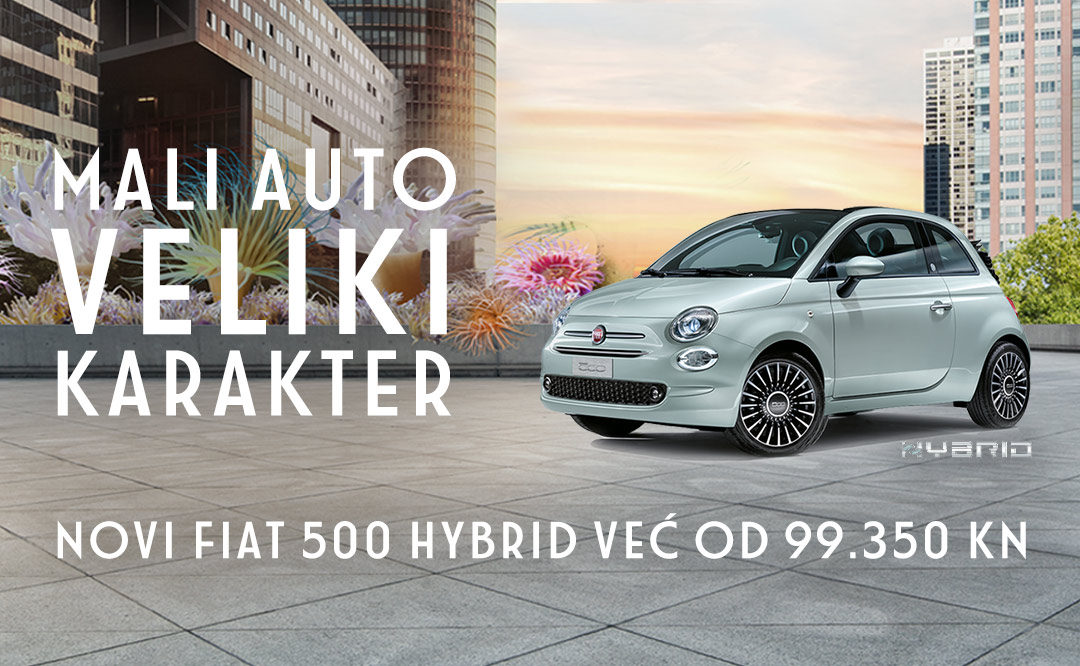 MALI AUTO, VELIKI KARAKTER – NOVI FIAT 500 HYBRID