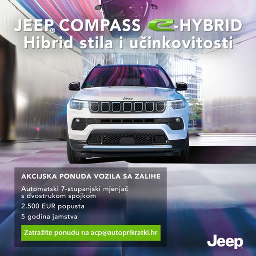 JEEP COMPASS e-HYBRID – AKCIJSKA PONUDA VOZILA SA ZALIHE!!!