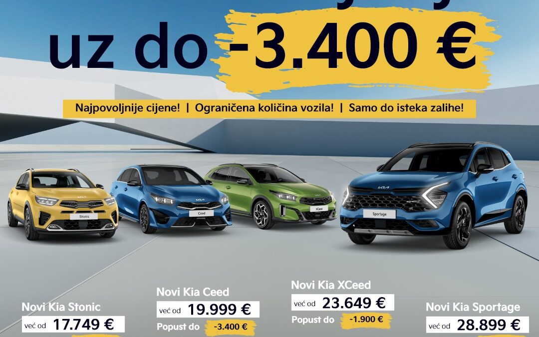 BLIŽE NOVOJ KIJI UZ DO -3.400 €