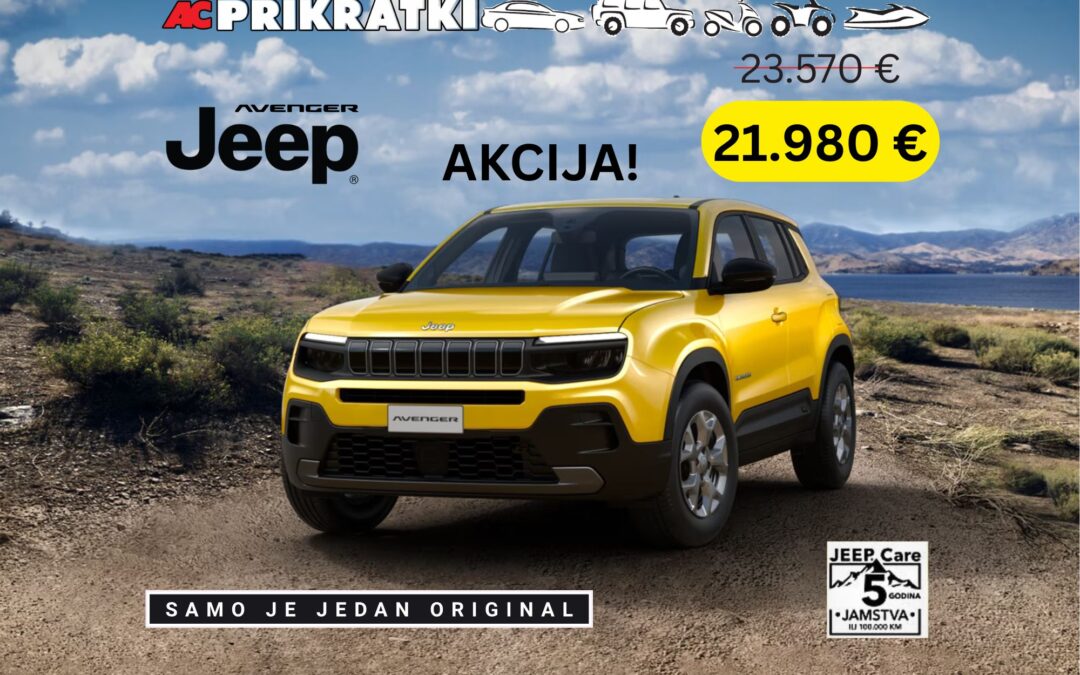 Jeep Avenger. Stvoren za pravi doživljaj.